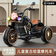 儿童电动车宝宝遥控三轮摩托车小孩玩具，电瓶车可坐人双驱童车