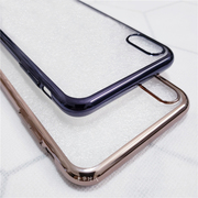 奢华电镀苹果Xsmax手机壳XR保护套Xs全包边超轻薄iPhoneX透明硬壳