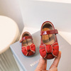 1-3岁女宝宝公主鞋周岁生日红色小皮鞋婴幼儿学步鞋软底春秋单鞋