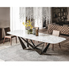 北欧大理石餐桌长方形现代简约小户型饭桌设计师，会议桌轻奢餐桌