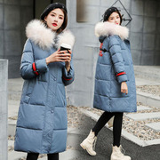 2023女士棉袄中长款加厚保暖大毛领修身韩版时尚，羽绒棉服外套