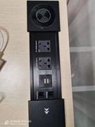 定制侧滑盖办公桌面多媒体插座多功能接口线盒铝拉丝面板USB无线