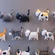 可爱磁性贴留言贴家居装饰创意领结猫冰箱贴磁贴3D卡通猫咪吸铁石