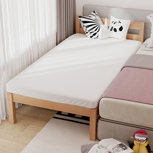 榉木床实木床扩宽神器儿童床拼接床单人床边床加宽高端飘窗拼床