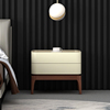 床头柜简约现代小型实木家用卧室，轻奢高级感主卧奶油风2024