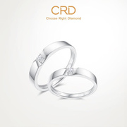 cr克d徕帝钻石对戒情侣，款钻戒男女婚戒，结婚订婚铂金戒指婚戒一对
