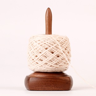 [吾格]毛线轴转动的毛线轴放线架纱球管家提花钩编实木质编制工具