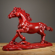 网红红花梨木雕马摆件(马摆件，)实木质，马到成功家居客厅办公室装饰红木工艺