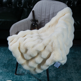 秋冬小毯子毛毯冬季办公室盖腿双层儿童膝盖毯mini小号兔绒沙发毯