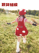 飞行蘑菇原创可爱红色可爱洛丽塔背带JSK花苞裙包子猪lolita