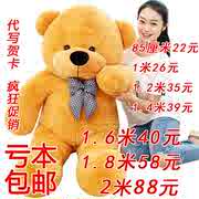 毛绒玩具泰迪熊猫布娃娃抱枕，公仔女生1.8抱抱熊2米1.6大熊超大号u