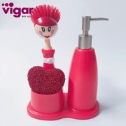 vigar维宜卡锅刷女王娃娃头万用刷厨房清洁刷子洗涤瓶套装