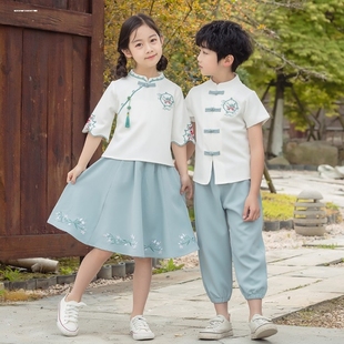 六一表演服男女童汉服，夏幼儿园服中国风，古装儿童节国学演出服