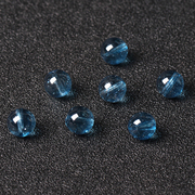 蓝色水晶爆花晶散珠子，diy手工串珠编织项链，手链饰品配件