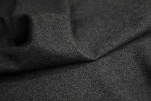 日本进口薄款深花灰色细腻编织法兰呢纯羊毛，面料设计师套装布料