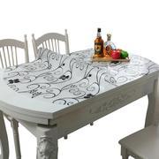 椭圆形桌布防水防油免洗餐桌垫PVC防烫软玻璃加厚透明桌垫水晶板