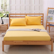 搭配北欧简约床上用品纯色全棉，纯棉素色床笠一周松紧圆床单d1