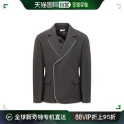香港直邮off-white男士灰白色，拉链边长袖，西装外套omen076f23fa