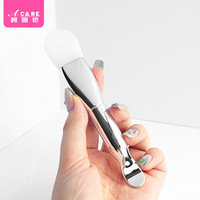 j面膜刷dc1s50-硅胶，头银柄带挖勺脸部涂抹式泥膜美容院工具女