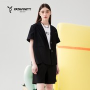 PATAVINITY夏短袖西装外套女装8F3259001