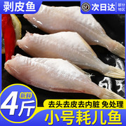 耗儿鱼新鲜冷冻小号扒皮，鱼马面鱼中小号，剥皮鱼商用火锅海鲜