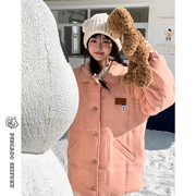 咸鱼衣橱棉服女2023年冬季甜美小个子宽松娃娃，领外套棉衣