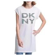 DKNY/唐可娜儿女士连衣裙无袖圆领长版T恤夏季简约20144094