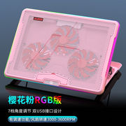 黑爵（AJAZZ）ANC160笔记本散热器合金面板RGB灯效强劲风双USB接