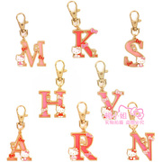 日本sanrio三丽鸥，hellokitty钥匙扣女金属钥匙链字母，包包挂件挂饰