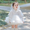洛丽塔女童公主裙宝宝生日周岁，连衣裙婚礼花童，礼服白色tutu裙