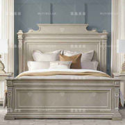 美式现代全实木雕花床美克art主卧床夏图系列简约双人床家具定制