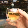 台湾宜龙茶具高硼硅双层玻璃品茗杯家用迷你透明功夫茶杯子