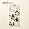 benefit创意卡通可爱大熊猫适用15苹果13手机壳iphone14promax12套11创意xsmax透明xr全包plus硅胶mini7p
