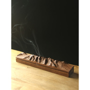 创意黑胡桃实木手工雕刻观山香炉线香香炉炉茶道用品样板房饰品