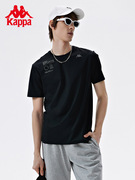 Kappa卡帕运动短袖2024男圆领T恤休闲字母印花短袖K0D32TD43