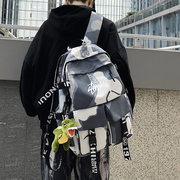 双肩包男大学生韩版潮流迷彩时尚运动初高中书包休闲旅行电脑背包