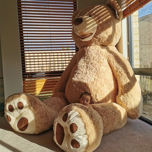 美国大熊超大号2米公仔，抱抱熊娃娃毛绒玩具女生，巨型睡觉玩偶抱枕