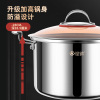 德式特厚316不锈钢汤锅，家用大号大容量，加深汤锅蒸锅一体炖肉粥锅