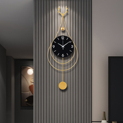 钟表客厅家用免打孔时钟，现代简约大气背景墙格栅，挂钟艺术装饰挂件