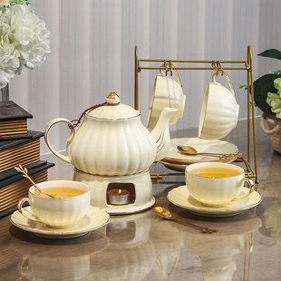 花茶壶蜡烛加热欧式茶杯家用玻璃，英式下午茶茶具水果茶壶套装送礼