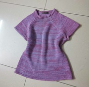 紫色韩版女士春秋冬装时尚修身短款短袖毛衣针织衫上衣外套头