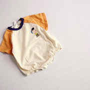 韩国夏季男女宝宝三角哈衣包(哈衣包，)屁衣婴儿短袖，纯棉爬爬服连体衣休闲潮