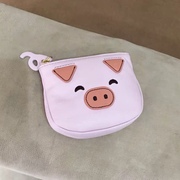 小猪包包礼物可爱真皮小猪零钱包钥匙包卡包牛皮动物小包包零钱