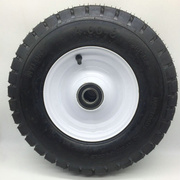 400-8真空胎轮6206轴承，轮工矿轮手推车，工具车轮胎充气橡胶轮
