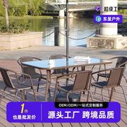 定制阳台户外桌椅奶，茶店洽谈圆桌户外休闲桌子休息区外摆餐桌椅