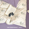 韩式经典紫色小碎花纯棉，全棉被套三四件套，学生宿舍床单被罩1.8m床