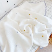 a类软糯四层纱婴儿，盖毯纯棉新生儿包巾宝宝，幼儿园午睡空调毛巾被