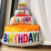大号彩色生日蛋糕铝膜气球冰激凌糖果儿童生日派对装饰布置