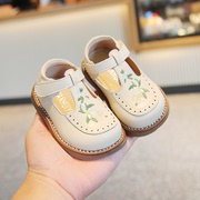 春秋季女宝宝小皮鞋1一2岁小童公主防滑软底透气婴儿学步鞋子
