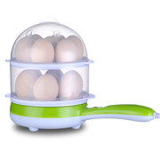 多功能双层煮蛋器蒸蛋器，煎蛋器迷你电煎锅，不粘锅煎蛋器煮1-14个蛋